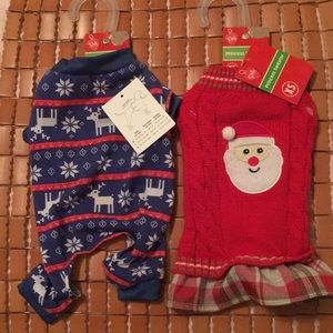 Pet Holiday Christmas pajama and princess sweater XS new